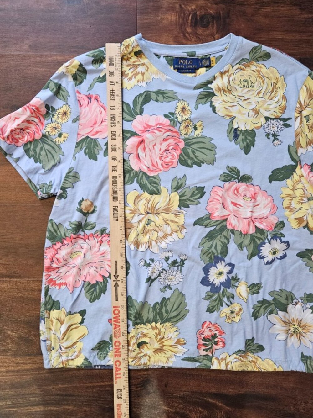 Polo Ralph Lauren Women's LG Floral Knit Top Multi-Color Pastel Tshirt Peonies - Picture 5 of 6